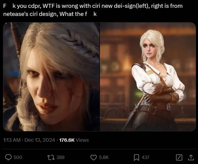 The-witcher-4-ciri-tweet Game Awards